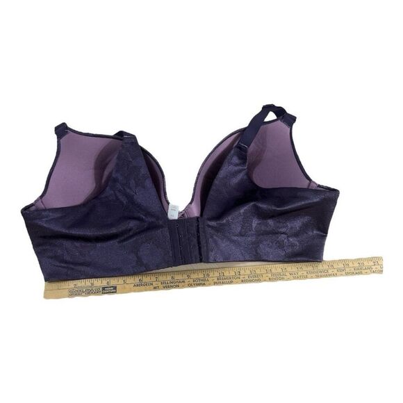 Cacique Lane Bryant Purple Boost Plunge Bra Plus Size 46DD Underwire Lingerie - Picture 9 of 10